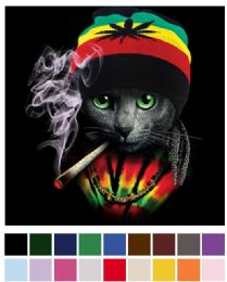 12 pieces Transfer Rasta Cat - Sewing Supplies