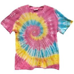 12 pieces Pink, Blue, Yellow Tie Dye T-Shirt - Retro Tees