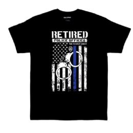 12 pieces Black T Shirt Retried Police Officer - Retro Tees