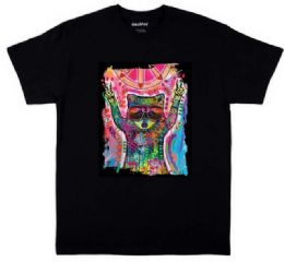 12 pieces Cosmic Trash Panda T-Shirt Black Color - Retro Tees