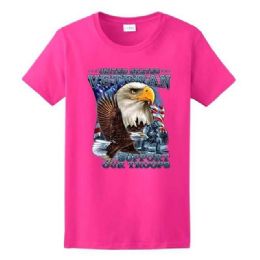 12 pieces U.s. Veteran Support Pink Color T-Shirt - Patriotic Tees