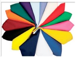 12 pieces Assorted Solid Color Bandanas - Bandanas