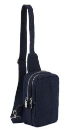 12 pieces Unisex Crossbody Sling Purse - Dark Denim - Shoulder Bags & Messenger Bags