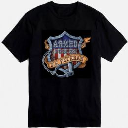 12 pieces Armed Forces U.s. Veteran T-Shirts - Black Xxl - Patriotic Tees