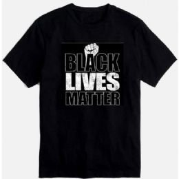 12 pieces Black Lives Matter Black Color Shirt Plus Size - Retro Tees