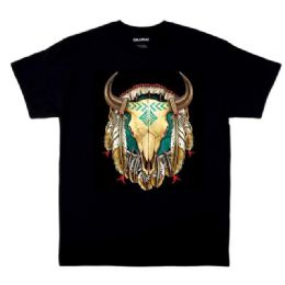 6 pieces Steer Skull Dreamcatcher Black Color T-Shirts Xxl - Retro Tees