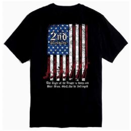 12 pieces 2nd Amendment Usa Flag T-Shirts - Black Xxl - Patriotic Tees