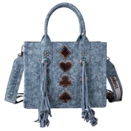 12 pieces Montana West Fringe Mariposa Concho Collection Tote - Jean Blue - Tote Bags & Slings