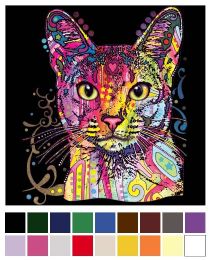 12 pieces Transfer Colorful Abyssinian - Sewing Supplies