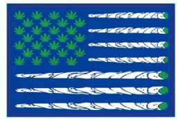 48 Pieces Car & Refrigerator Magnet Marijuana Flag - Refrigerator Magnets