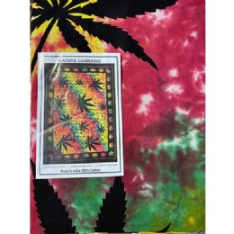 5 pieces Tie Dye Rasta Marijuana Leaf Tapestries - Wall Decor