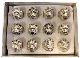 12 pieces Lion Metal Ring - Rings
