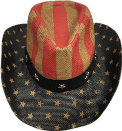12 pieces Usa Flag Cowboy Hats - Cowboy & Boonie Hat