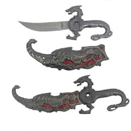 12 of 5-inch Blade Fantasy Dragon Dagger With Gift Box (red  Fitting)