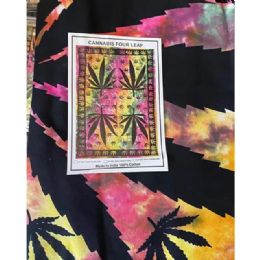 5 pieces Tie Dye Marijuana Leaf Tapestries - Wall Decor