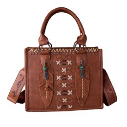 12 pieces Montana West Feather Collection Tote/crossbody - Brown - Tote Bags & Slings
