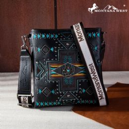12 pieces Montana West Concho Collection Concealed Carry Crossbody - Black - Shoulder Bags & Messenger Bags