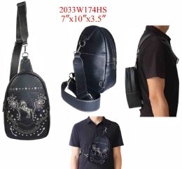12 pieces Zelris Floral Horse Western Crossbody Backpack - Black & White - Shoulder Bags & Messenger Bags