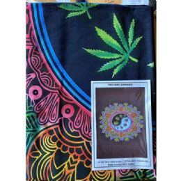 5 pieces Yin Yang Marijuana Leaf Tapestries - Wall Decor