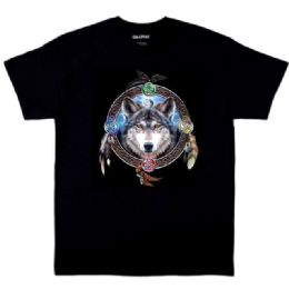 12 pieces Celtic Wolf Guide Black Color T-Shirts Xxl - Retro Tees
