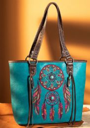 12 pieces Montana West Dream Catcher Collection Concealed Carry Tote - Turquoise - Tote Bags & Slings