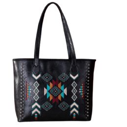 12 pieces Montana West Embroidered Collection Concealed Carry Tote - Black - Tote Bags & Slings
