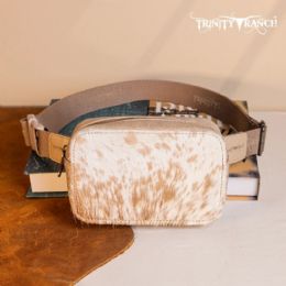 12 pieces Trinity Ranch Genuine HaiR-On Cowhide Belt Bag - Tan - Fanny Pack