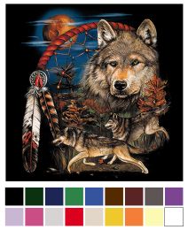 12 pieces Transfer Tribesman Wolf - Sewing Supplies