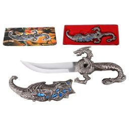 12 of 5-inch Fantasy Dragon Dagger With Gift Box (blue Fitting)