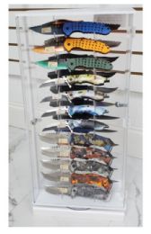 12 Wholesale Display 2 Sided, Holds 24 Pcs Knives W/led Light