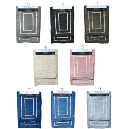 24 Sets 2-Piece Cotton Bath Rug Set - Stratford Assorted - Bath Mat Sets