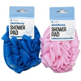 72 Pieces Dual Cleansing Bamboo Shower Pad - Loofahs & Scrubbers