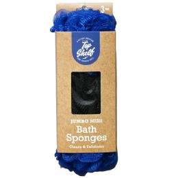 12 Packs 3-Piece Jumbo Bath Mesh Sponge Set - Loofahs & Scrubbers