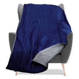 Wholesale 86-inch x 92-inch 25lb Navy King Size Weighted Blanket