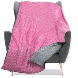 2 Wholesale 60-inch x 80-inch 15lb Pink Queen Size Weighted Blanket