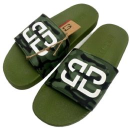 Wholesale Footwear Men Olive Camo Slide Sandals Size 6-11