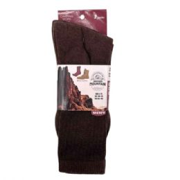 18 pieces 2 Pair Brown Mountain Boot Socks In Size 10-13 - Mens Tube Sock