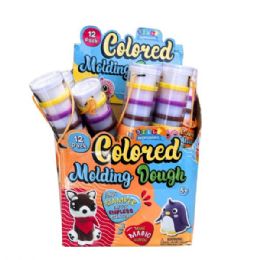 12 pieces 12 Piece Assorted Colors Molding Dough In Pdq Display - Clay & Play Dough