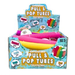 48 pieces Expressions Fidget Pop Tubes In Countertop Display - Fidget Spinners