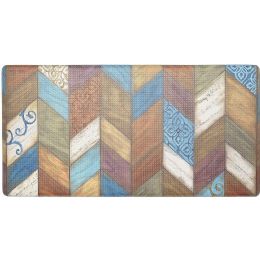 6 Pieces Rustic Chevron Anti-Fatigue Kitchen Mat - Mats