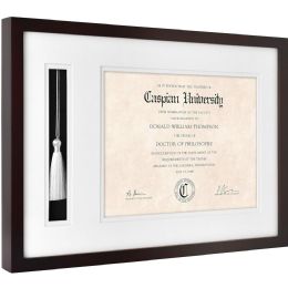 18.25X13-inch ESPRESSO GRADUATION TASSEL FRAME - Picture Frames