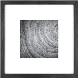 14X14-inch Black MATTED WOOD FRAME - Picture Frames