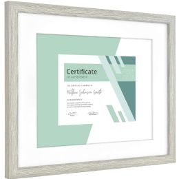 6pk 11X14-inch GRAY MATTED WOODGRAIN FRAME - Picture Frames