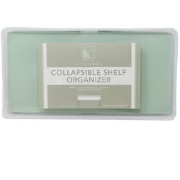 12 Pieces Green Collapsible Shelf Doubler With Grey Tpr 14.25x7.48x7.01-inch - Organizer