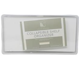 12 Pieces Collapsible Shelf Doubler With Grey Tpr 14.25x7.48x7.01-inch - Organizer