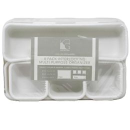 12 Pieces 8pk White Drawer Organizer - Organizer