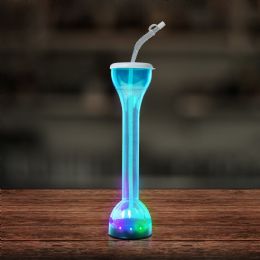 36 pieces Led Blue Flashing 17 Oz. Yard Glass - LED party favors