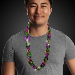 36 pieces Led Mardi Gras Chain Link Necklace - LED party favors