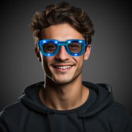 36 pieces Blue Led Retro Sunglasses - LED party favors