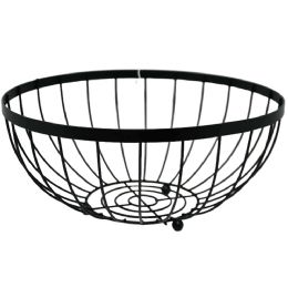 24 of Matte Black Vertical Lined Fruit Bowl